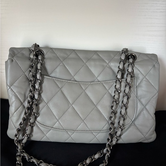Chanel Silver Quilted Shoulder Bag - Picture 2 of 7